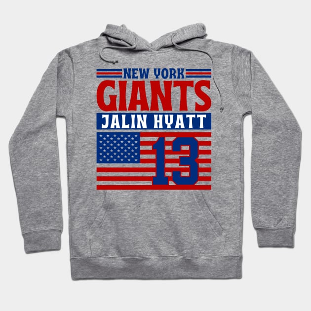 New York Giants Hyatt 13 American Flag Football Hoodie by Astronaut.co